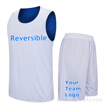 Jersey de basquete reversível Infiros Aceite seu próprio design de design de basquete de tecido respirável personalizado